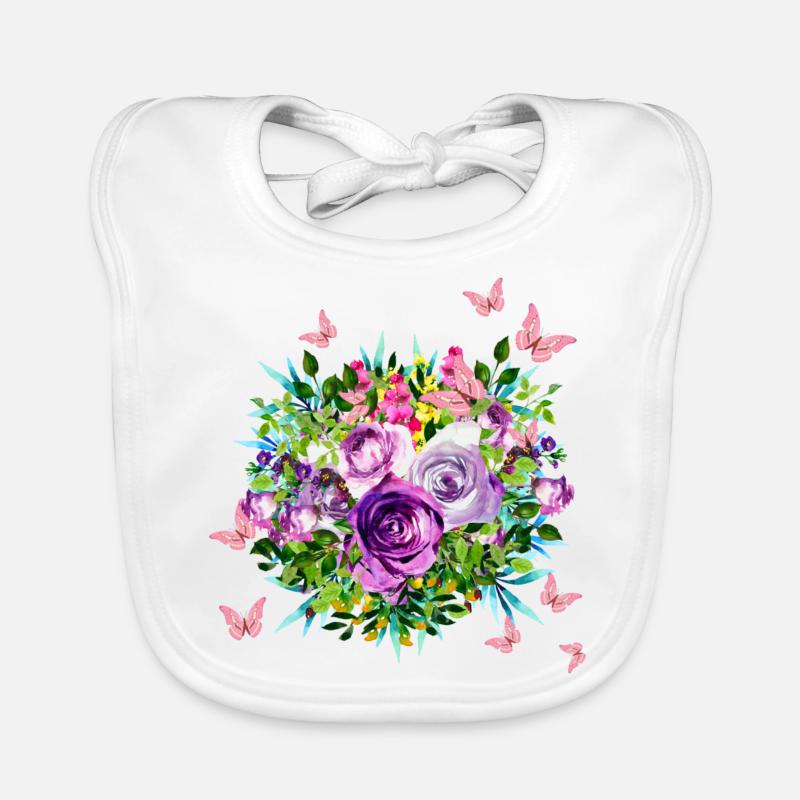 Fleur Bavoir bio Bébé