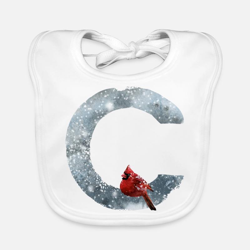C – dekoratives Schriftzeichen – Winter Baby Bio-Lätzchen