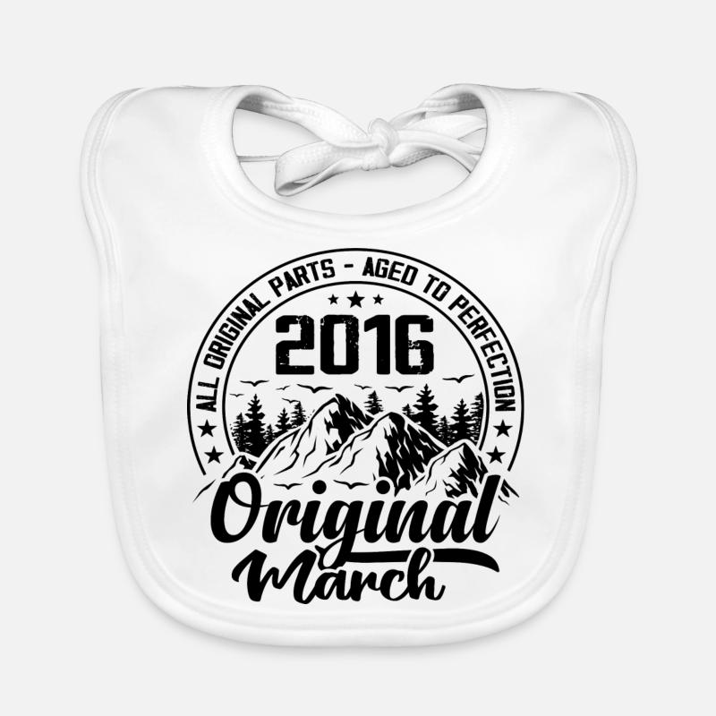 2016 March Original: 8 Years Anniversary Gift Organic Baby Bibs
