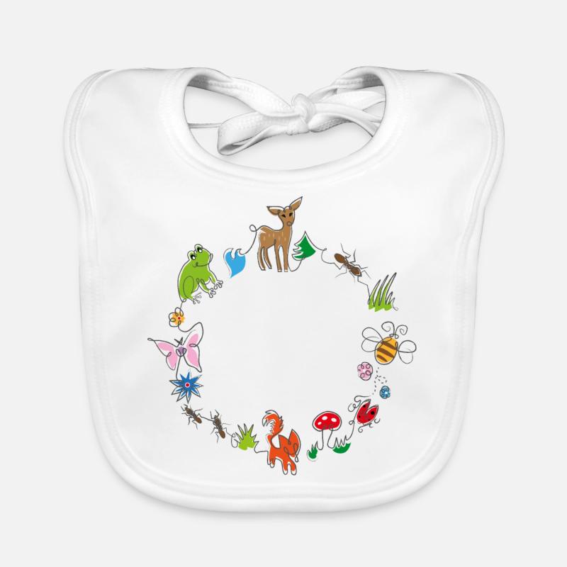 Waldtiere Baby Bio-Lätzchen