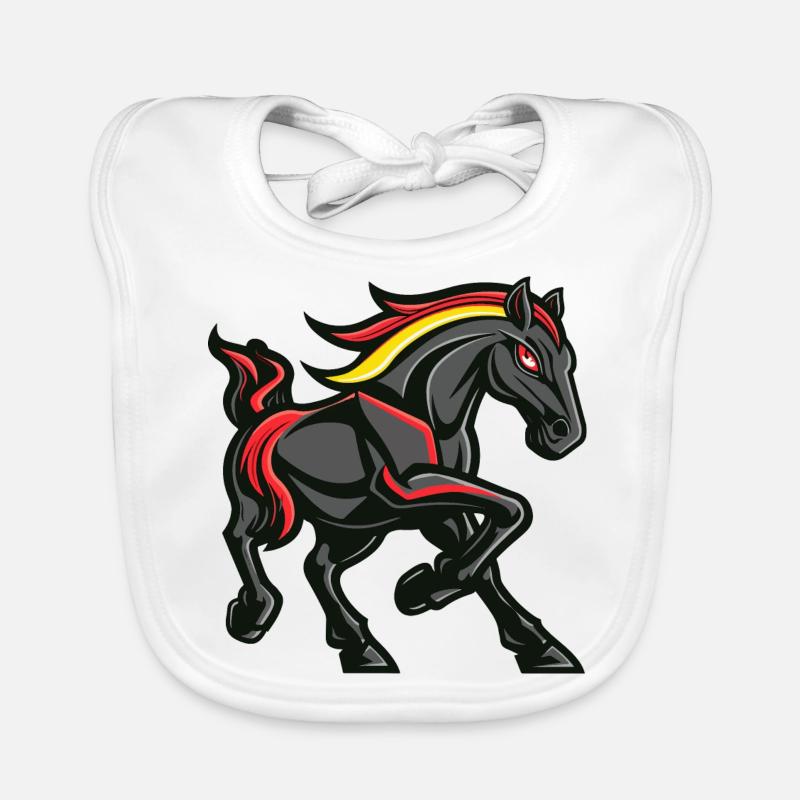 Bande dessinée de cheval Bavoir bio Bébé