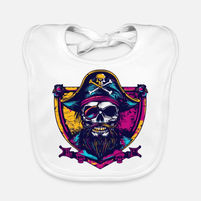 Écusson de crâne de pirate Bavoir bio Bébé