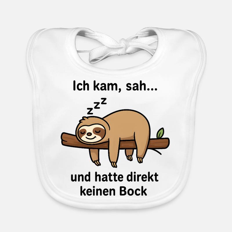 Sloth Gift Sloth Office Work Colleague Organic Baby Bibs