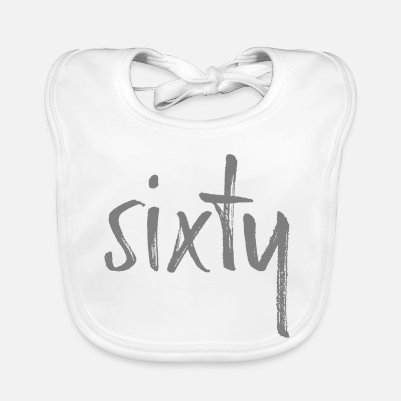 60 sixty Geburtstag Geschenk Zahl sechzig Baby Bio-Lätzchen