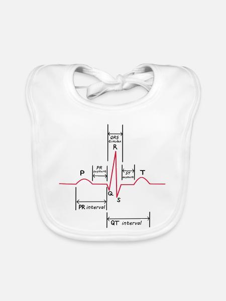 ECG - Baby Bio-Lätzchen - Weiß - Vorne