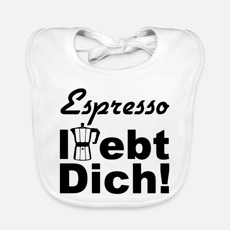 Espresso Kaffee Spruch lustig Geschenk Baby Bio-Lätzchen