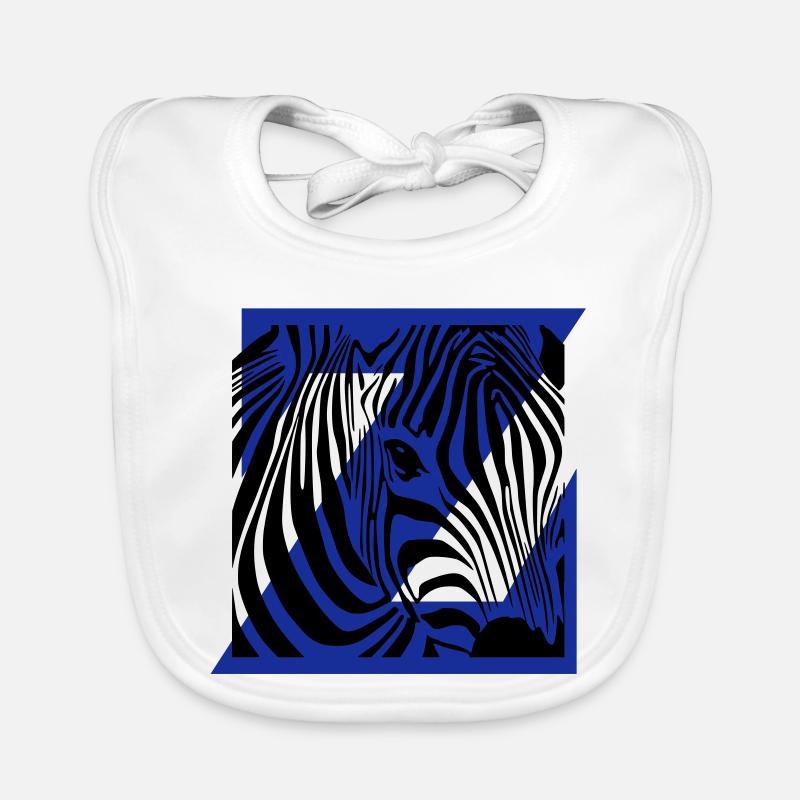 Zebra-Mix - Baby Bio-Lätzchen - Weiß
