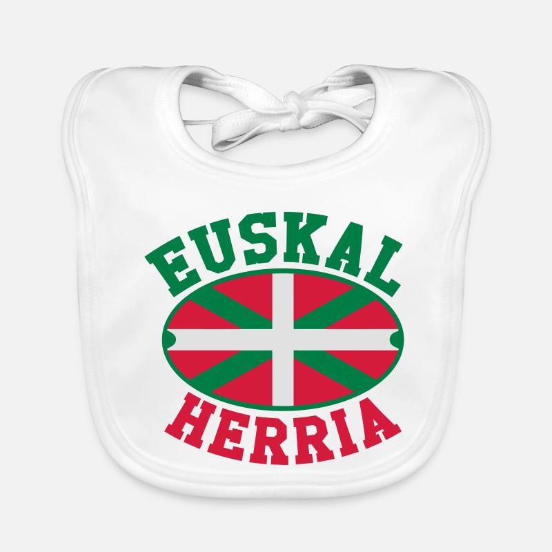 Euskal Herria - Bavoir bio Bébé - blanc