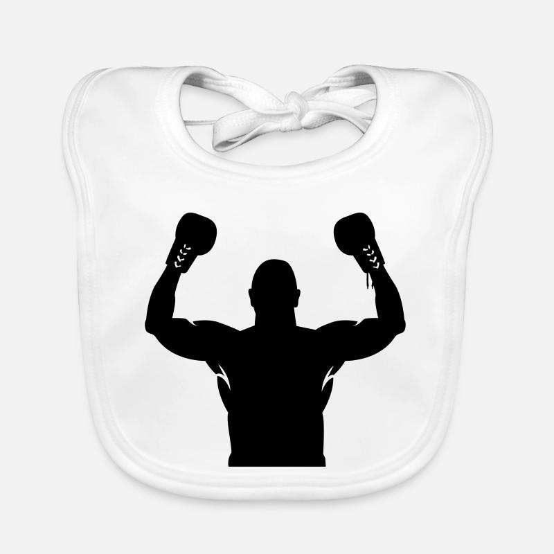 boxe - Bavoir bio Bébé - blanc