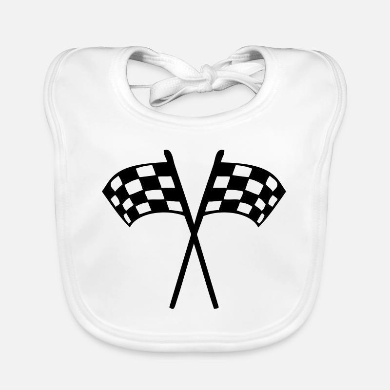 drapeau damier Bavoir bio Bébé