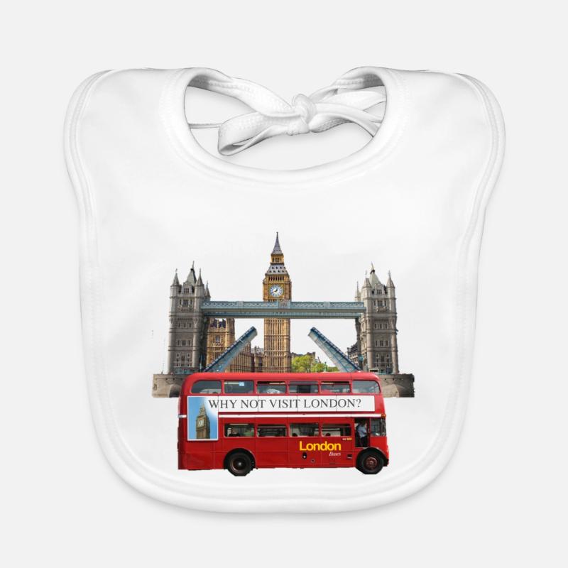 London Landmarks Collage Baby Bio-Lätzchen