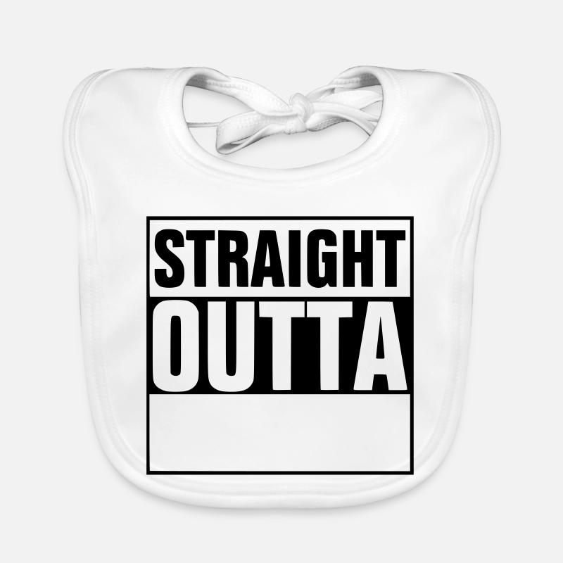 Straight outta - add your text Baby Bio-Lätzchen