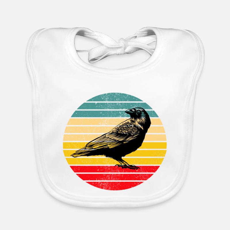 Rabe Krähe Vogel Baby Bio-Lätzchen