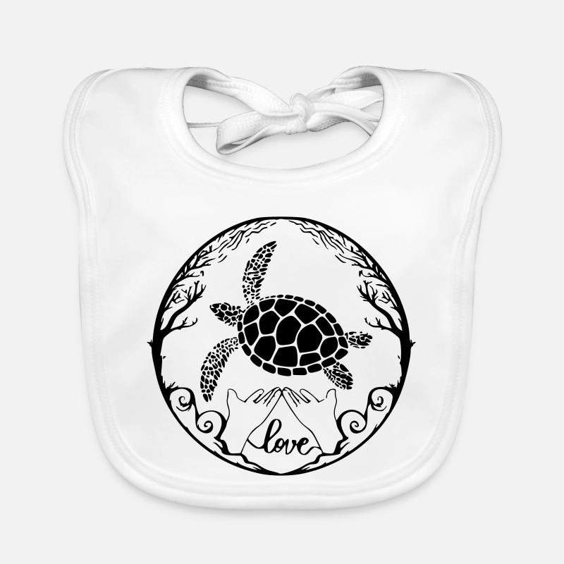 Tortue de mer Amour Bavoir bio Bébé