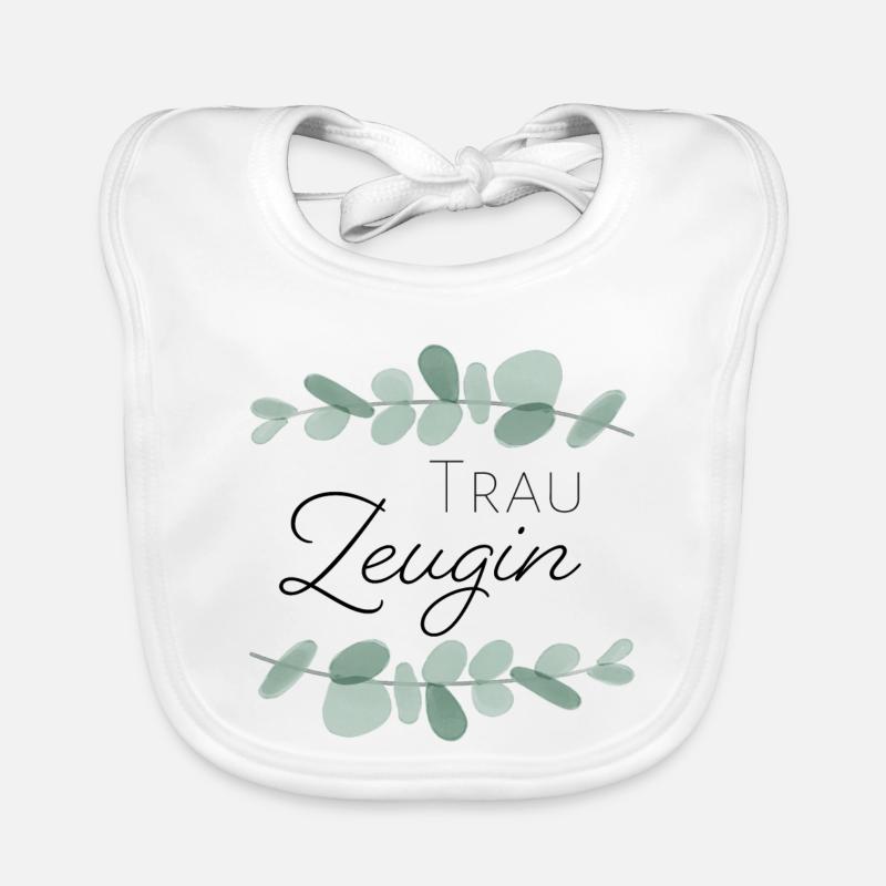 Trauzeugin Eukalyptus Baby Bio-Lätzchen