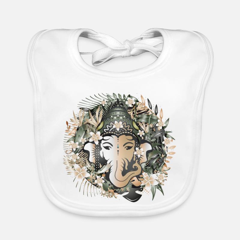 Le dieu éléphant Ganesha au milieu de la jungle Bavoir bio Bébé