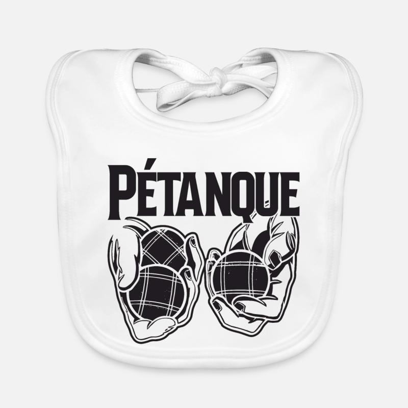 Boule balls pour Bouler Boules Boule Boule Boule boule - Bavoir bio Bébé - blanc