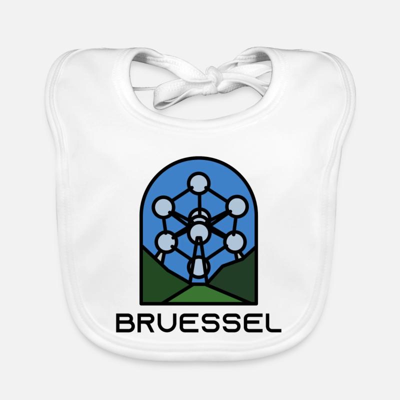 Brüssel - Baby Bio-Lätzchen - Weiß