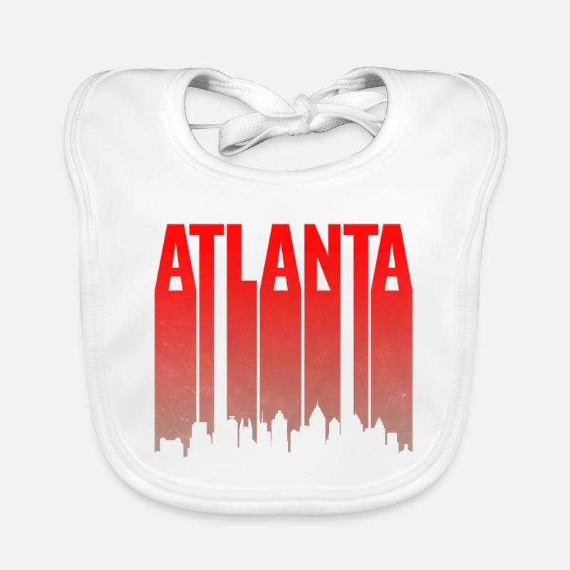 Atlanta Skyline Gradient Baby Bio-Lätzchen