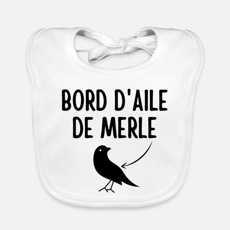 merle, bord d aile de merle Bavoir bio Bébé