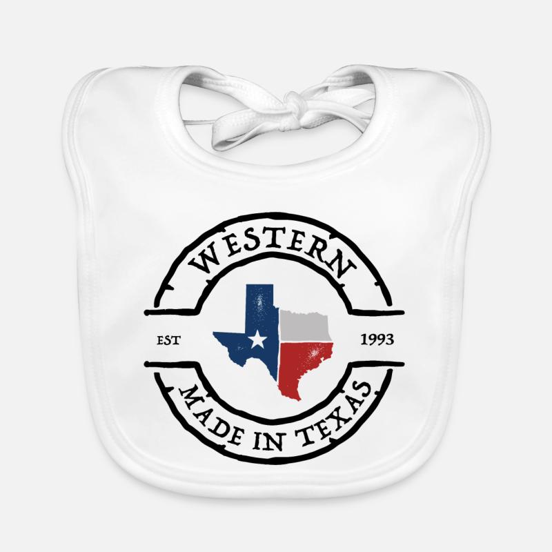 Contour du drapeau du Texas Lone Star Bavoir bio Bébé
