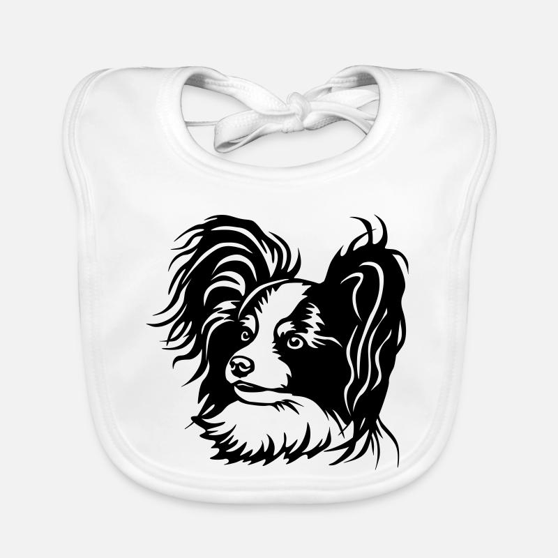 Papillon Kopf Baby Bio-Lätzchen