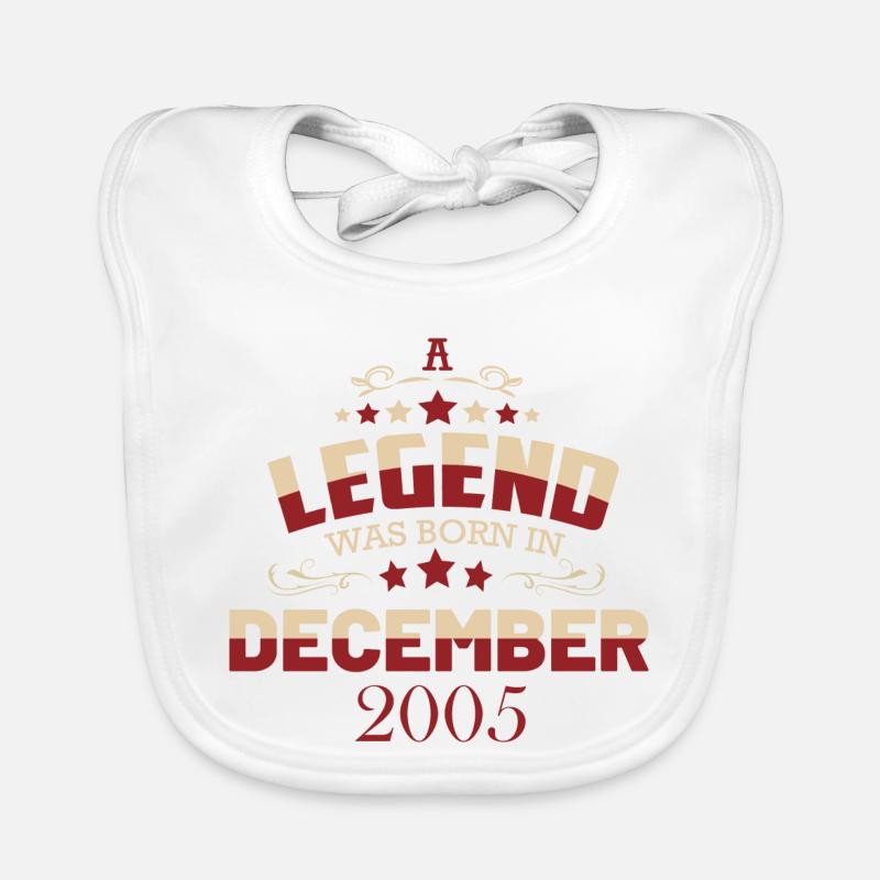 18e anniversaire Légende Décembre 2005 Bavoir bio Bébé