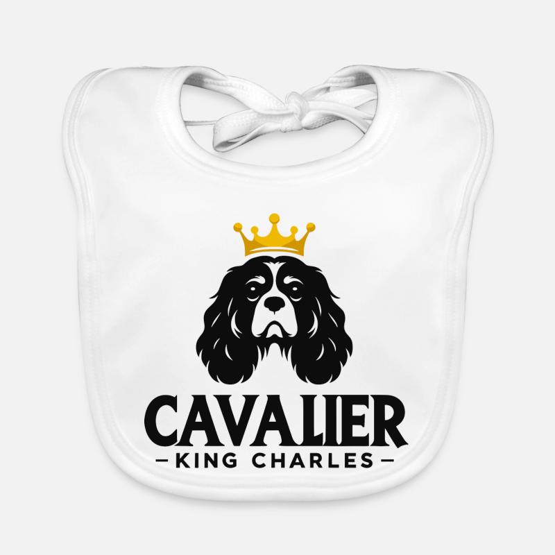 Cavalier King Charles Couronné Bavoir bio Bébé