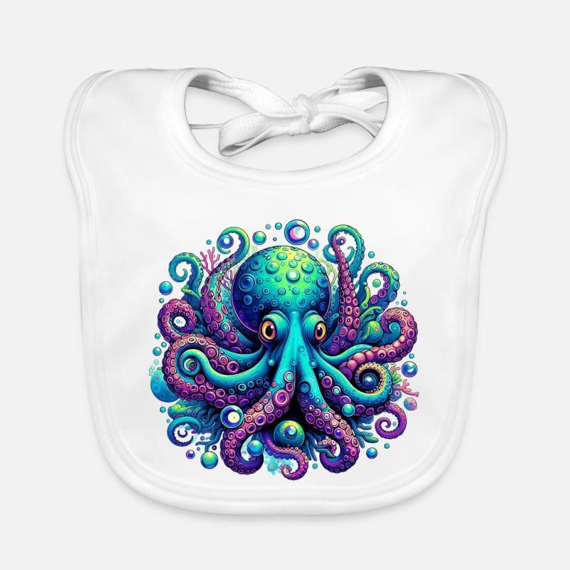Octopus Organic Baby Bibs