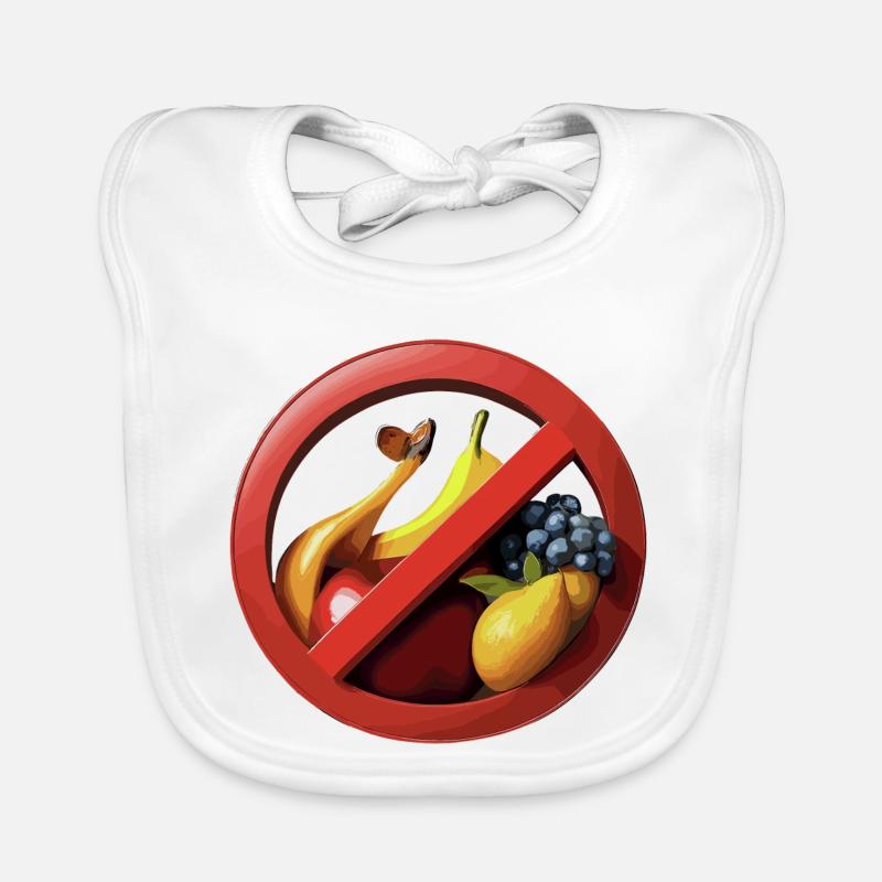L’abstinence de fruits avec les panneaux d’interdiction Bavoir bio Bébé