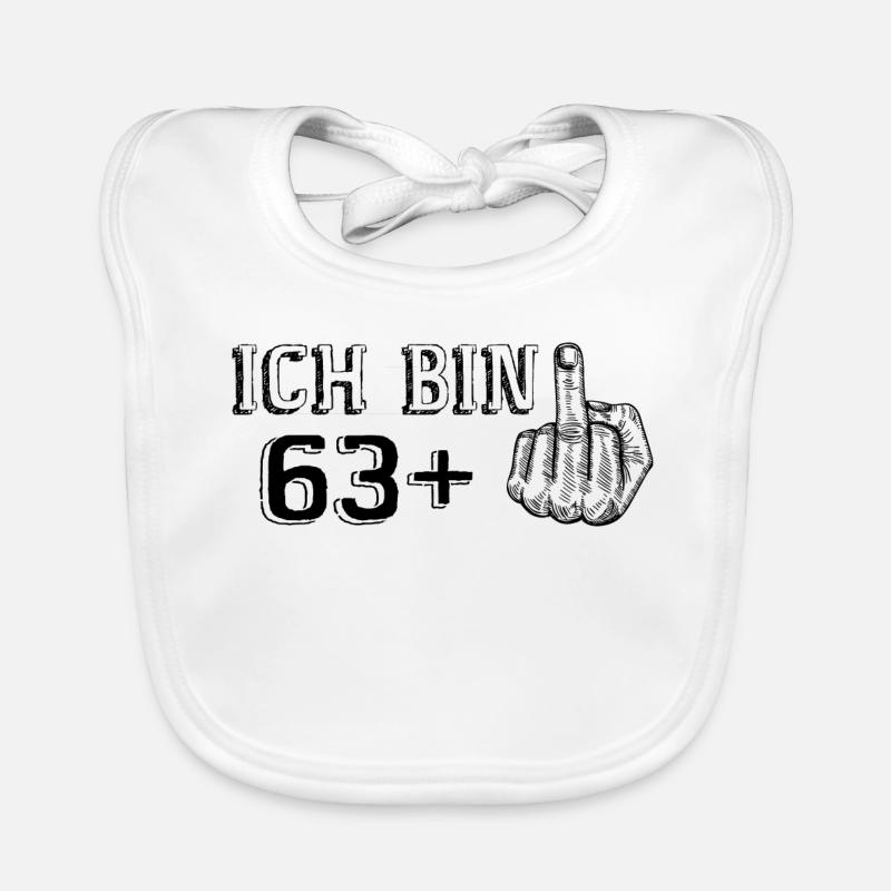 Drôle de cadeau d’anniversaire J’ai 63 ans Plus 1 Bavoir bio Bébé