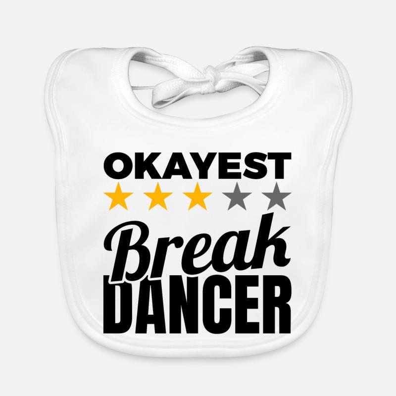 Breakdancer d’Okayest - Bavoir bio Bébé - blanc