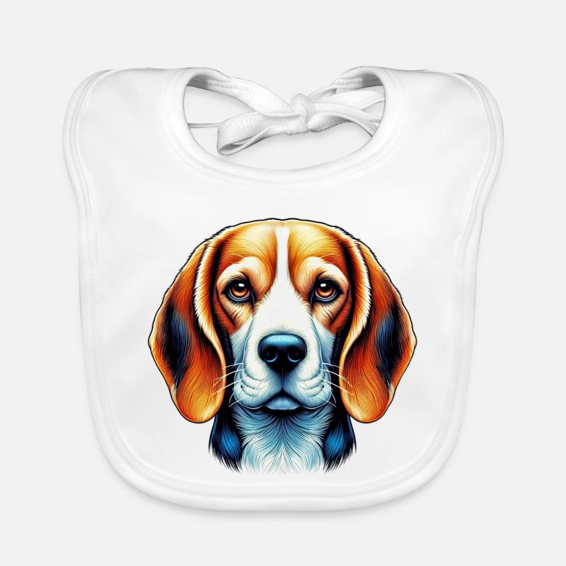 Chien Beagle Bavoir bio Bébé