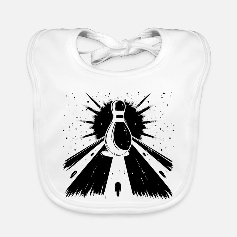 Bowling Pin Grafik Baby Bio-Lätzchen