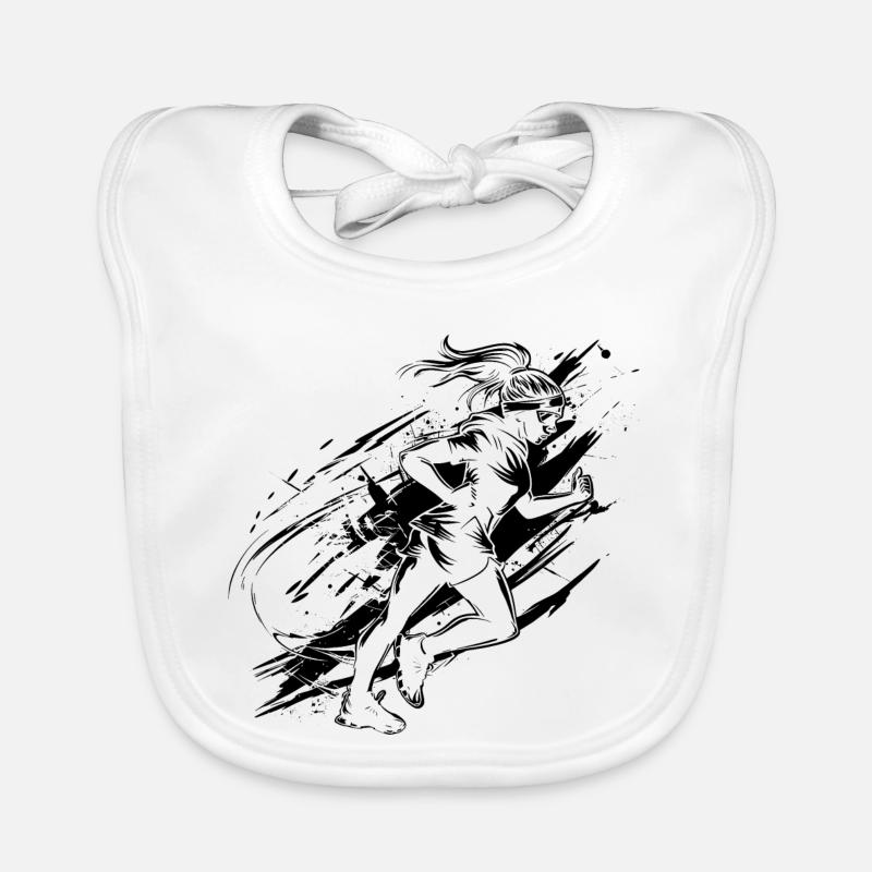 Dessin de coureur Bavoir bio Bébé