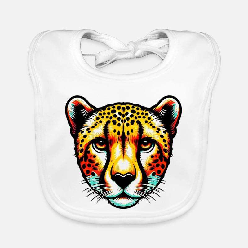 Cheetah Organic Baby Bibs
