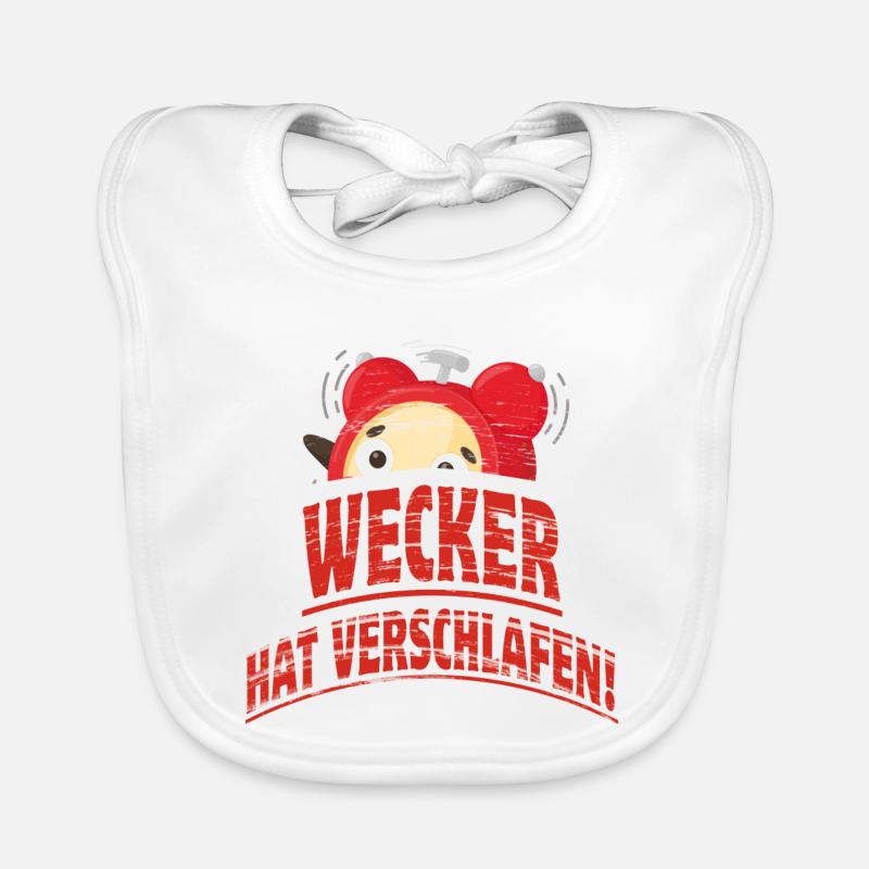 Wecker hat verschlafen Baby Bio-Lätzchen
