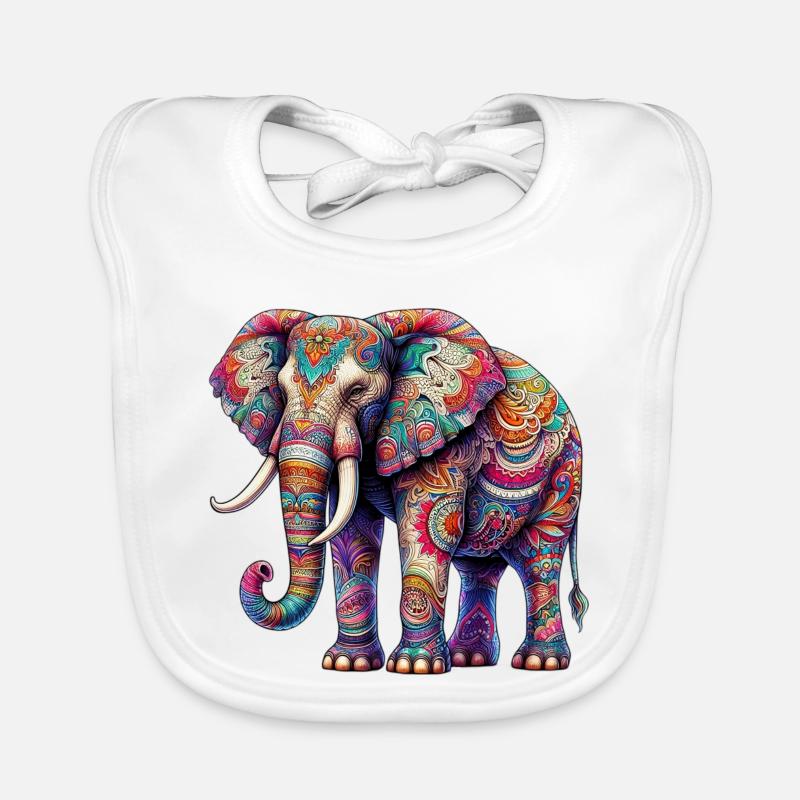 Éléphant Bavoir bio Bébé