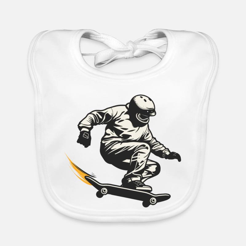 Skateboarder Baby Bio-Lätzchen