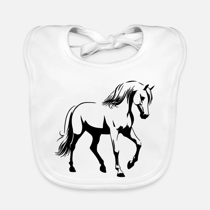 Cheval Arabe Bavoir bio Bébé