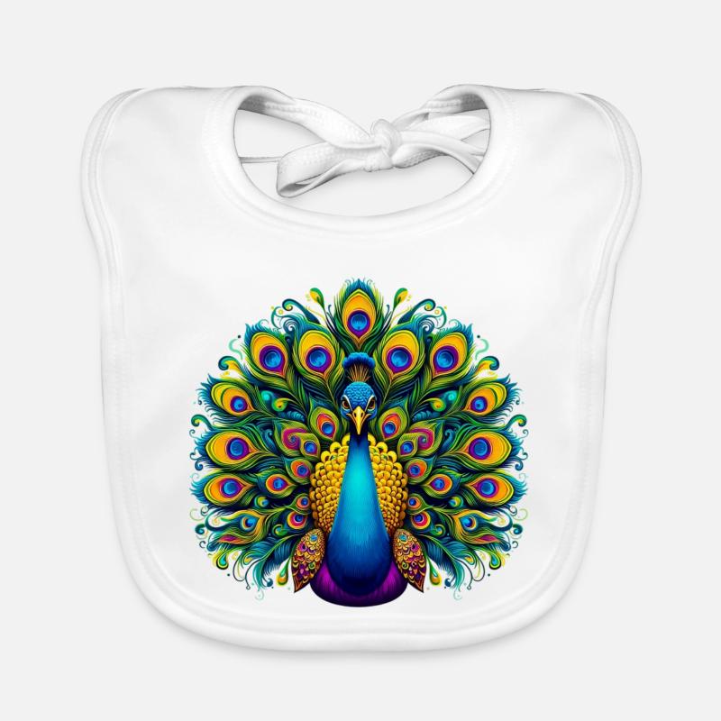 Peacock Organic Baby Bibs