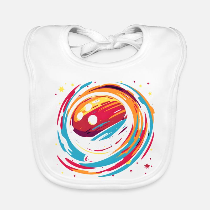 Retro Bowlingkugel Baby Bio-Lätzchen