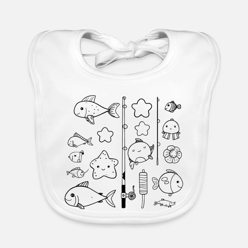 Fischen Comic Stil Baby Bio-Lätzchen