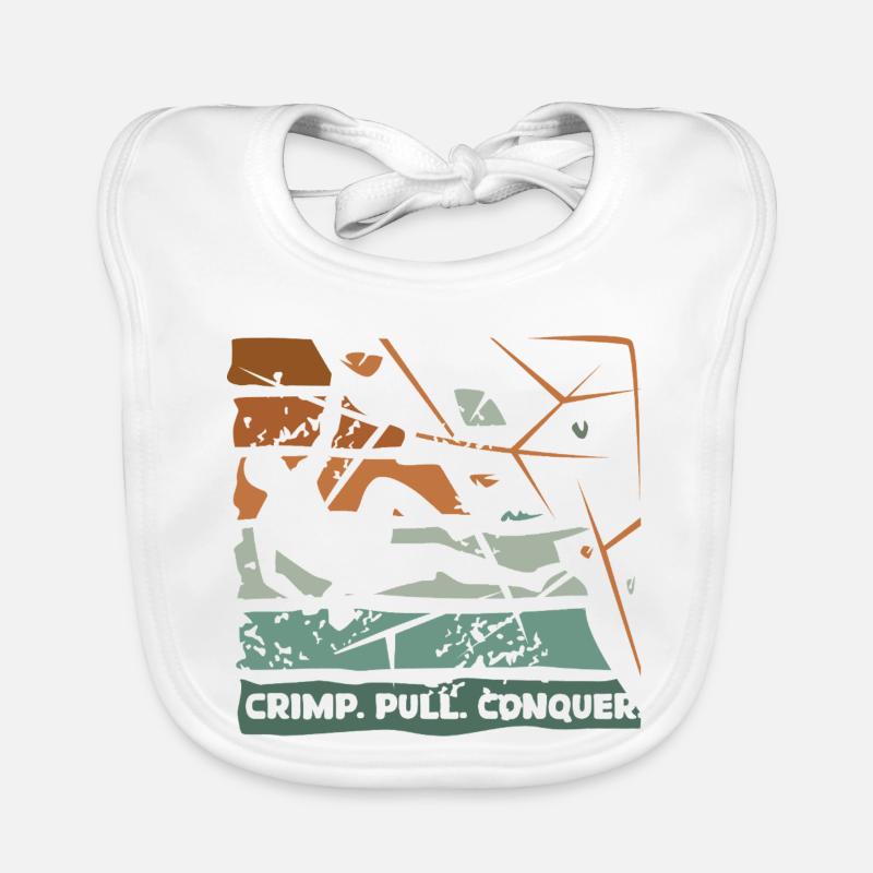 Bouldern – Crimp. Pull. Conquer. Baby Bio-Lätzchen