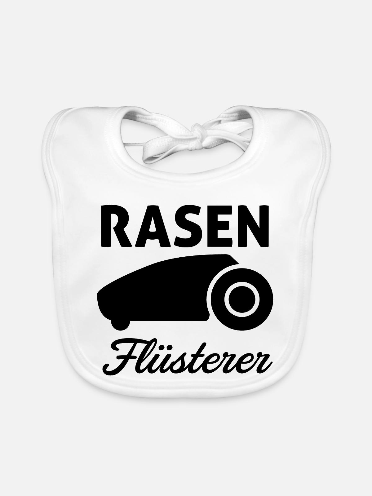 Rasen Flüsterer - Baby Bio-Lätzchen - Weiß - Vorne
