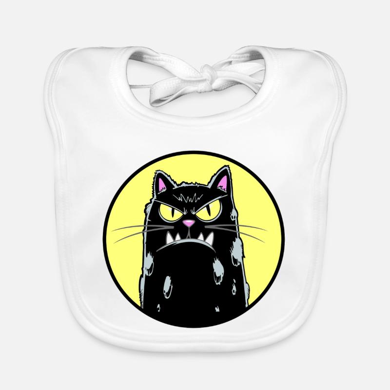 Chat noir Bavoir bio Bébé