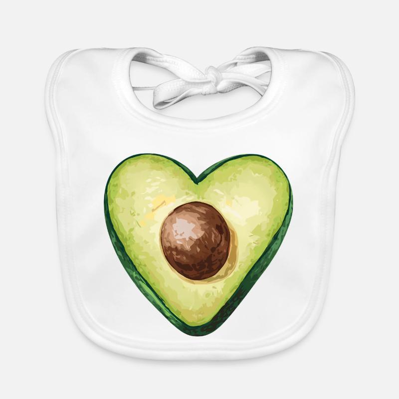 Avocado Herz Essensliebhaber Baby Bio-Lätzchen