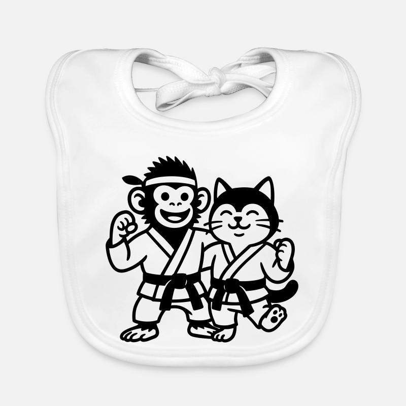 Karate Freunde Baby Bio-Lätzchen
