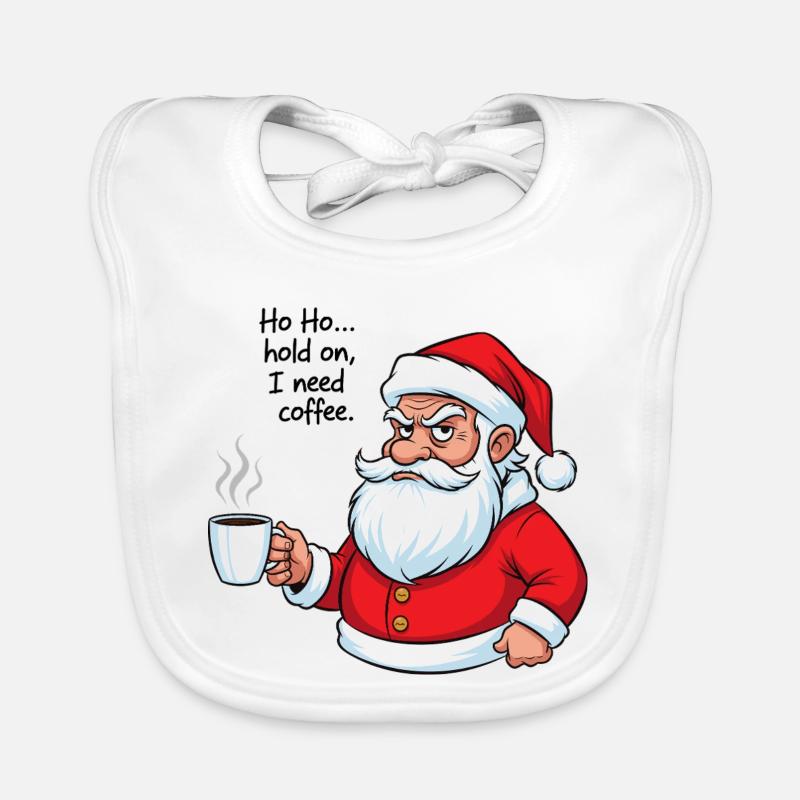 Ho, ho... I need coffee Organic Baby Bibs