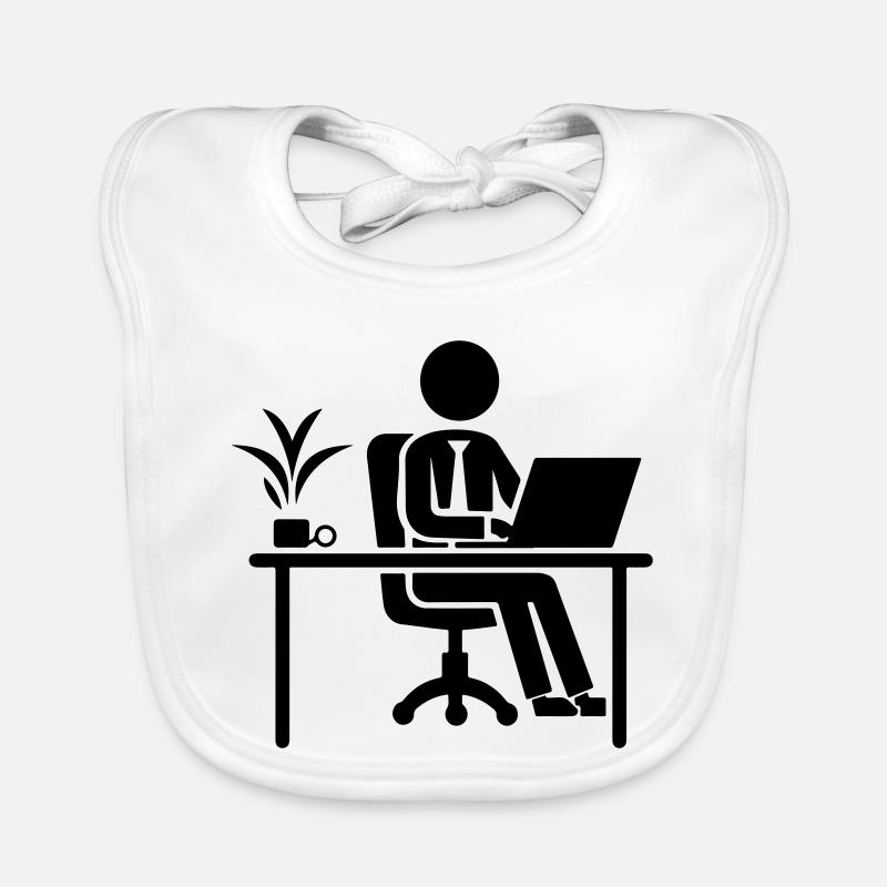Travailleur Bureau d’emploi informatique Bavoir bio Bébé